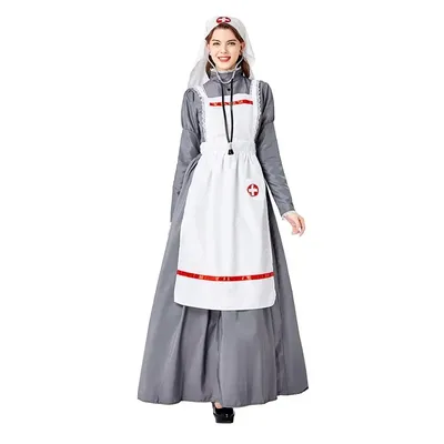 Sexy Frauen Halloween Retro Mittelalterliche Krankenschwester Arzt Rollenspiel Kostüm Anzug Image