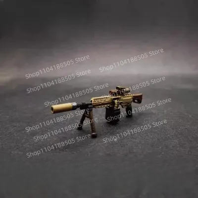 MOC Neue zusammengebaute militärische Bausteine von Drittanbietern, Waffen, Angriffsgewehre, bemalt, Image