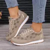 2024 Mode Grey Spring neue Sneaker Luxusmarke Damenschuhe Khaki vulkan isierte Schuhe plus Größe 42