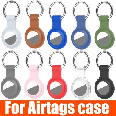 Silicone Case for Apple Airtags Cover Protective Shell Tracker Accessories Anti-scratch Sleeve Keychain For Apple Air tag Case