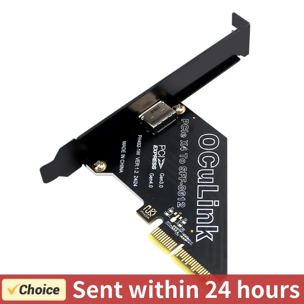 1 PC PCIe zu SFF 8611 & 8612 Adapterkarte PCI Express PCI-E X4/X1 SSD Konvertierungskarte PCle4.0 PCIE Externer Oculink SFF-8612 Adapter Image