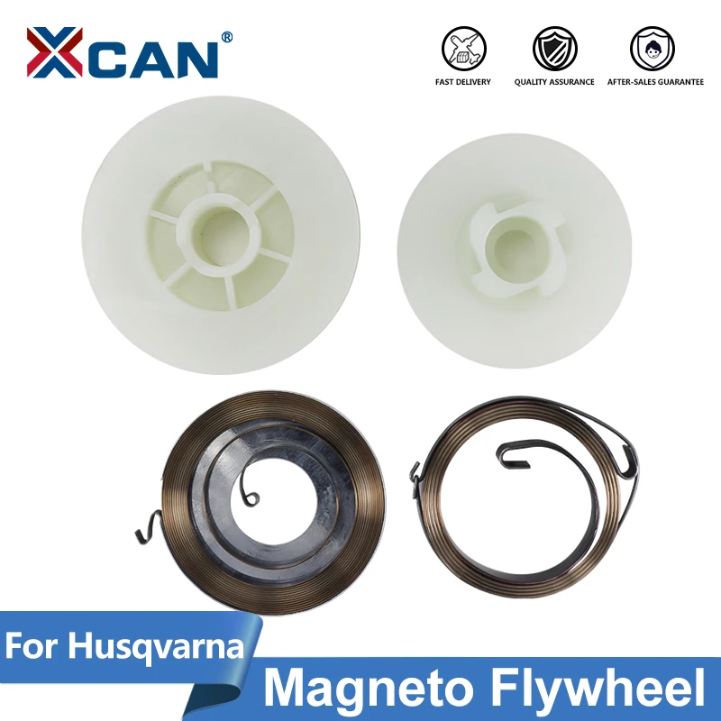 Xcan 3 stücke elektrische kettensäge einfach starter scheibe mit 2 federn passen kettensäge 4500 5200 5800 45cc 52cc 58cc kettensäge ersatzteile Image