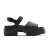 Sandale CONVERSE "CHUCK TAYLOR ALL STAR LUGGED HEEL SANDAL", Gr. 37, schwarz (schwarz, schwarz, schwarz), Leder, sportlich, Schuhe
