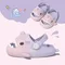 Kids Shark Slippers for Children Cold Slippers Indoor Non-Slip Soft Bottom Comfort Cute Baby Hole Shoes Boys Girls Home Slides
