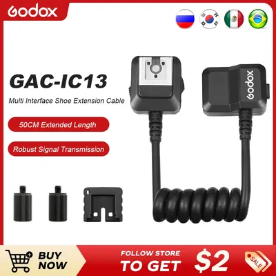 Godox GAC-IC13 Sony MI Hot Shoe Microphone Audio Adapter Extension Cable For ECM XLR-k3m Hot Shoe