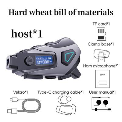 K10 Helmet Bluetooth Headset with DVR Recording, FM Radio, Voice Assistant, CVC Noise Reduction, IPX8 Waterproof, 40H Battery, HiFi Audio for Motorcycle Riding