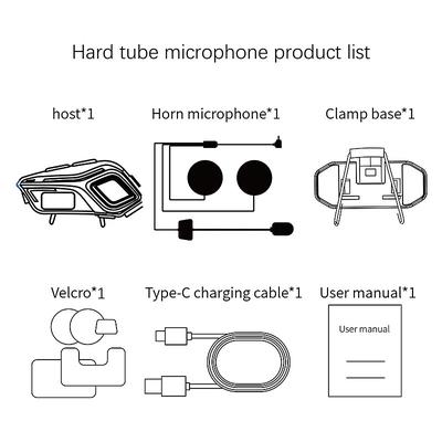 Helmet Bluetooth Headset with LED Light, IPX8 Waterproof, HD Sound, Voice Assistant, Long Battery Life, Detachable Installation – Compatible with Full and Half Helmets