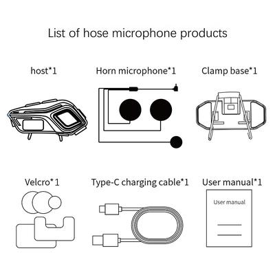 K80 Motorcycle Helmet Bluetooth Headset with LED Lights, FM Radio, Voice Assistant, 40H Battery, IPX8 Waterproof, CVC Noise Reduction, Wireless Intercom for Riding