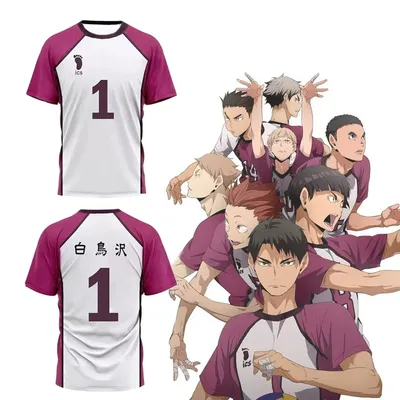 Haikyuu Jersey Japanese Anime Cosplay Shiratorizawa Academy Volleyball Uniform Wakatoshi Ushijima