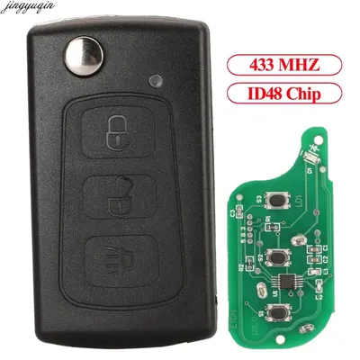 Jingyuqin Flip Remote Car Key Control 433Mhz ID48 For Great Wall Haval Hover H3 H5 3 Buttons
