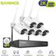 Kit Videosorveglianza WiFi 8CH con 6 Wireless Telecamera ip 3MP Intelligenti Microfono Sistema di