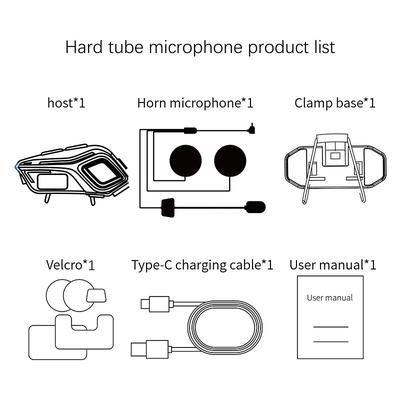 K80 Motorcycle Helmet Bluetooth Headset with LED Lights, FM Radio, Voice Assistant, 40H Battery, IPX8 Waterproof, CVC Noise Reduction, Wireless Intercom for Riding