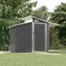 Abri de jardin Anthracite 270x130x208.5 cm, en acier galvanisé, décoration de jardin extérieur,