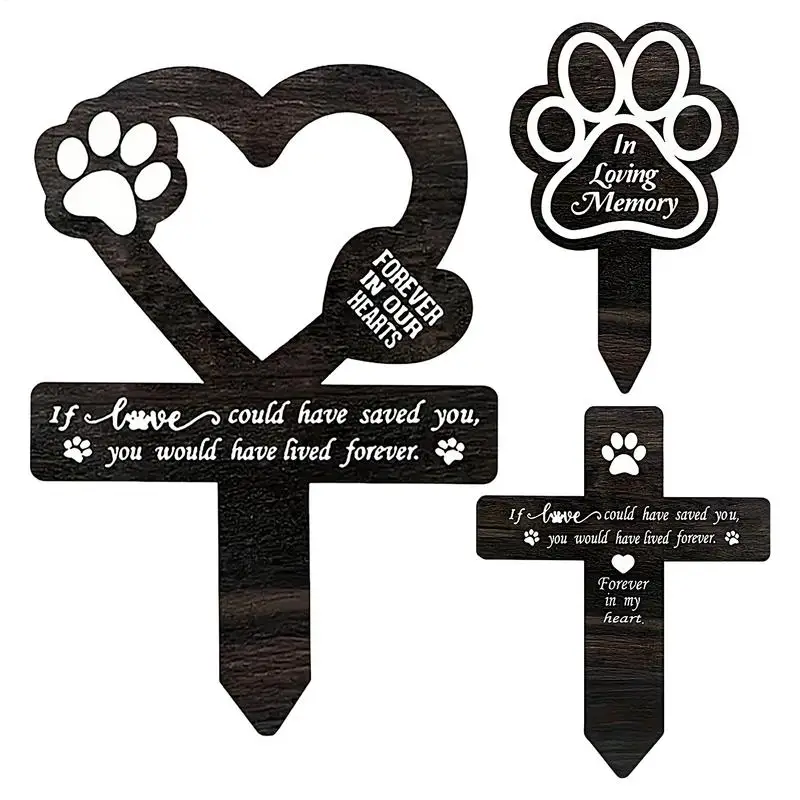 Marqueur de tombe pour chien, commémoratif de jardin de cimetière, décorations de cour, perte d'animaux de compagnie, plaques extérieures, griffe de chien, tombe de jardin de sympathie