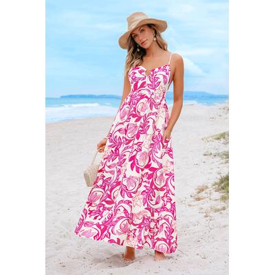 Rosewater Bloom Floral Maxi Dress