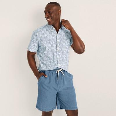 Pull-On Casual Shorts, Men, size: 44-46, regular, Blue, Cotton, by Lands' End
