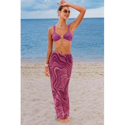 Raspberry Swirl Abstract Cover-Up Sarong