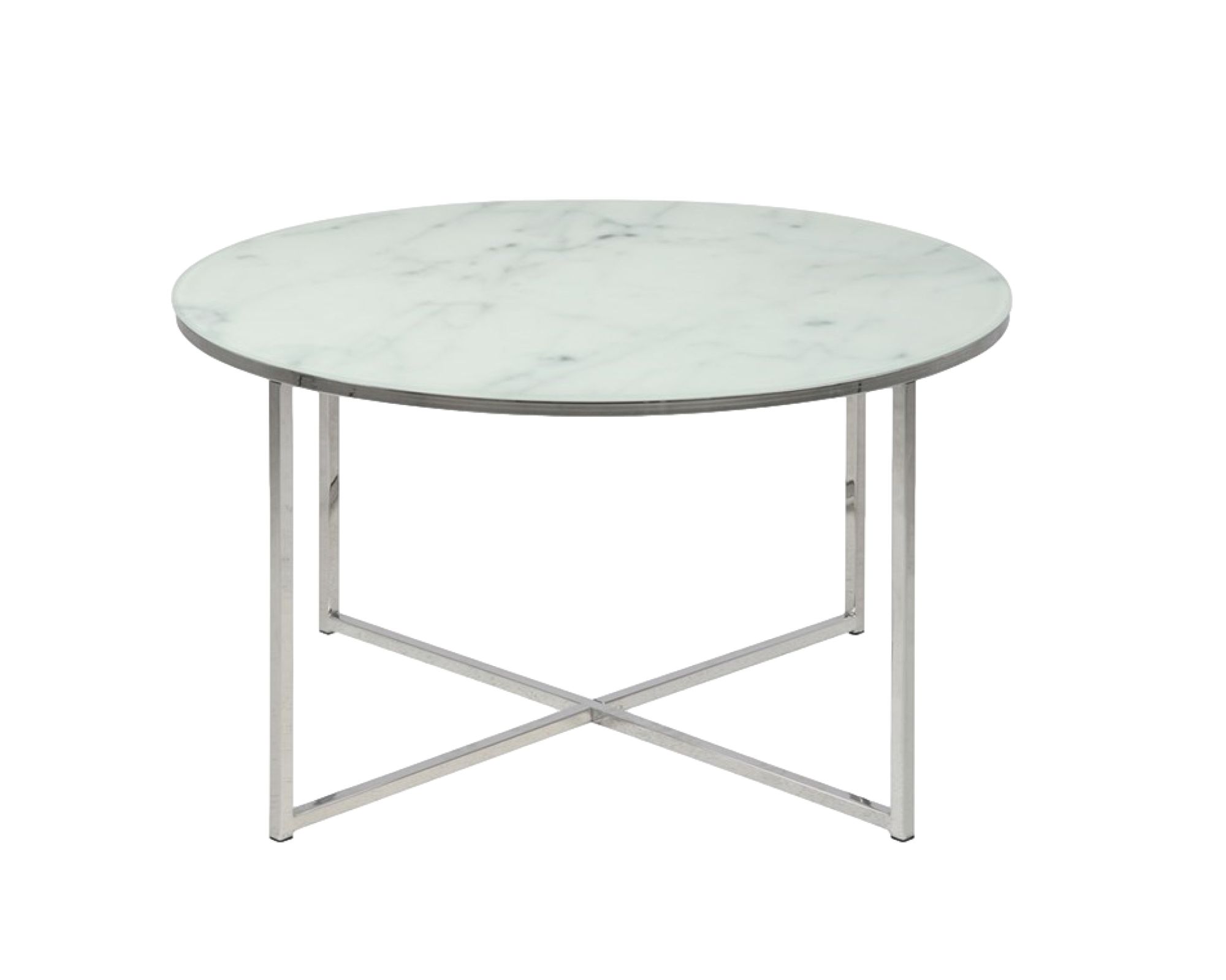 Actona »Alisma« Couchtisch rund weiß/silber Image