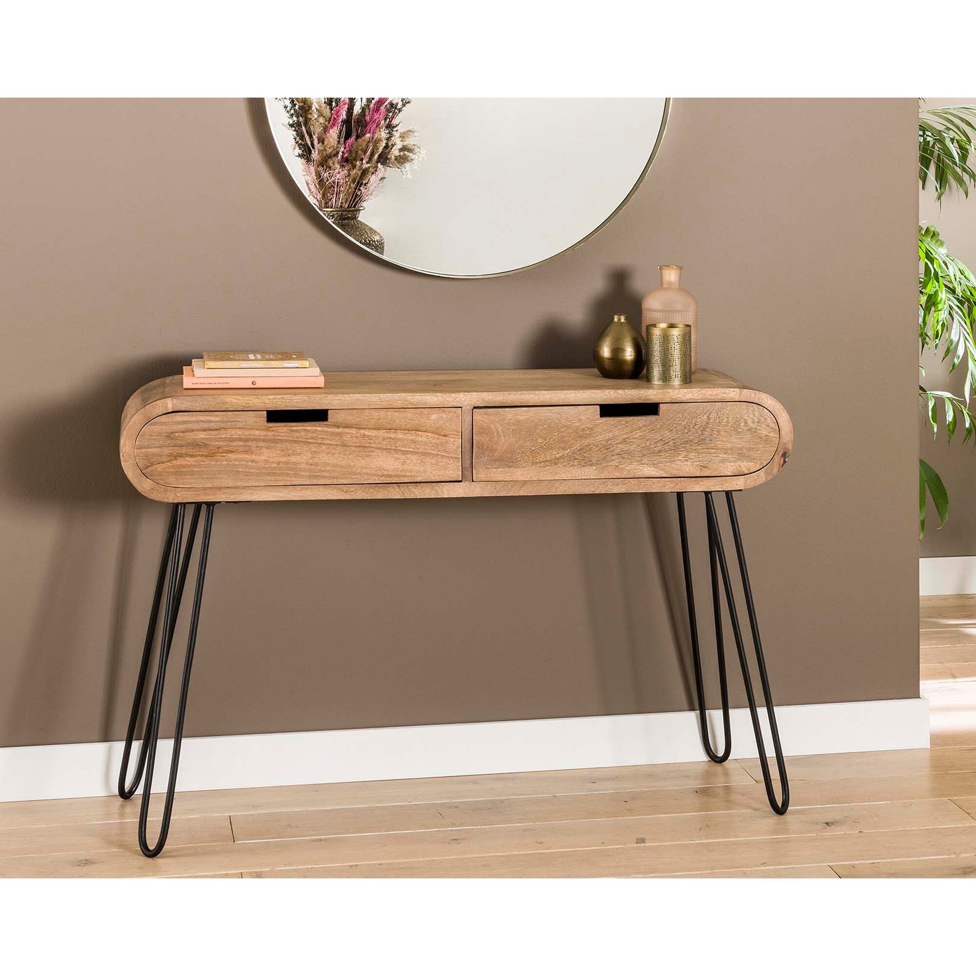 designline »Barrel« Massivholz Konsole