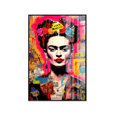 La Casa »Frieda Kahlo« Wandbild mit Strassapplikation 80x120 cm Image