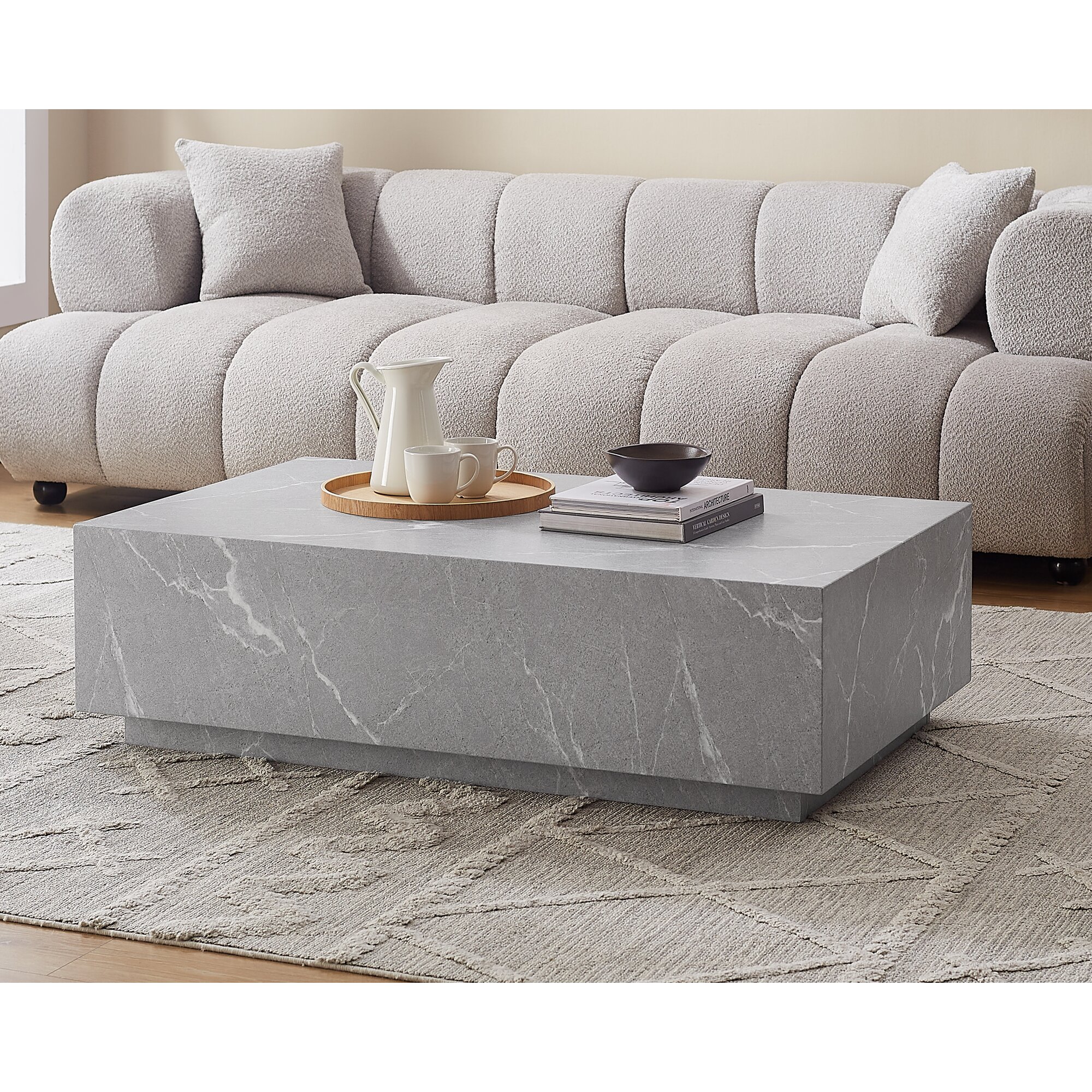 SalesFever »Jacey« Couchtisch Marmoroptik grau