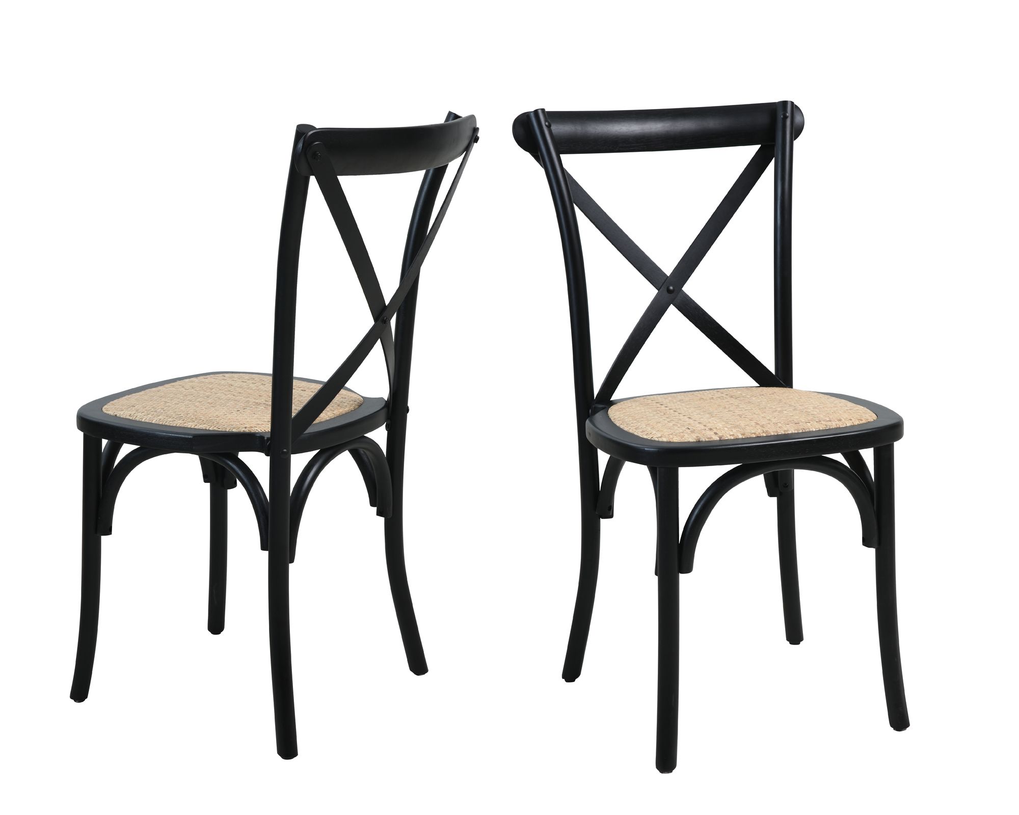 SIT »Ludwig« Rattan Stuhl 2er-Set schwarz