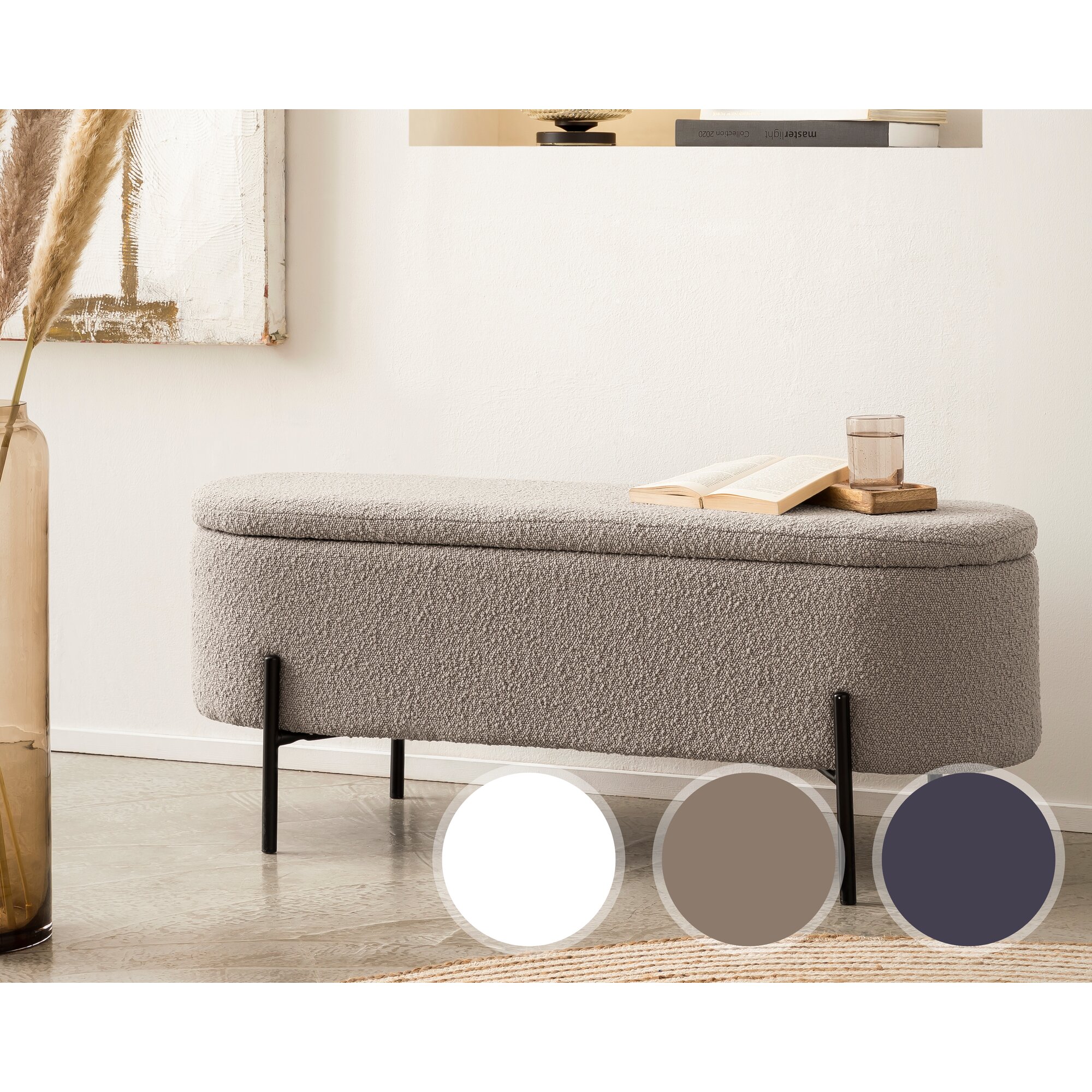 SalesFever »Oscar« Bettbank Bouclé – erhältlich in 3 Farben