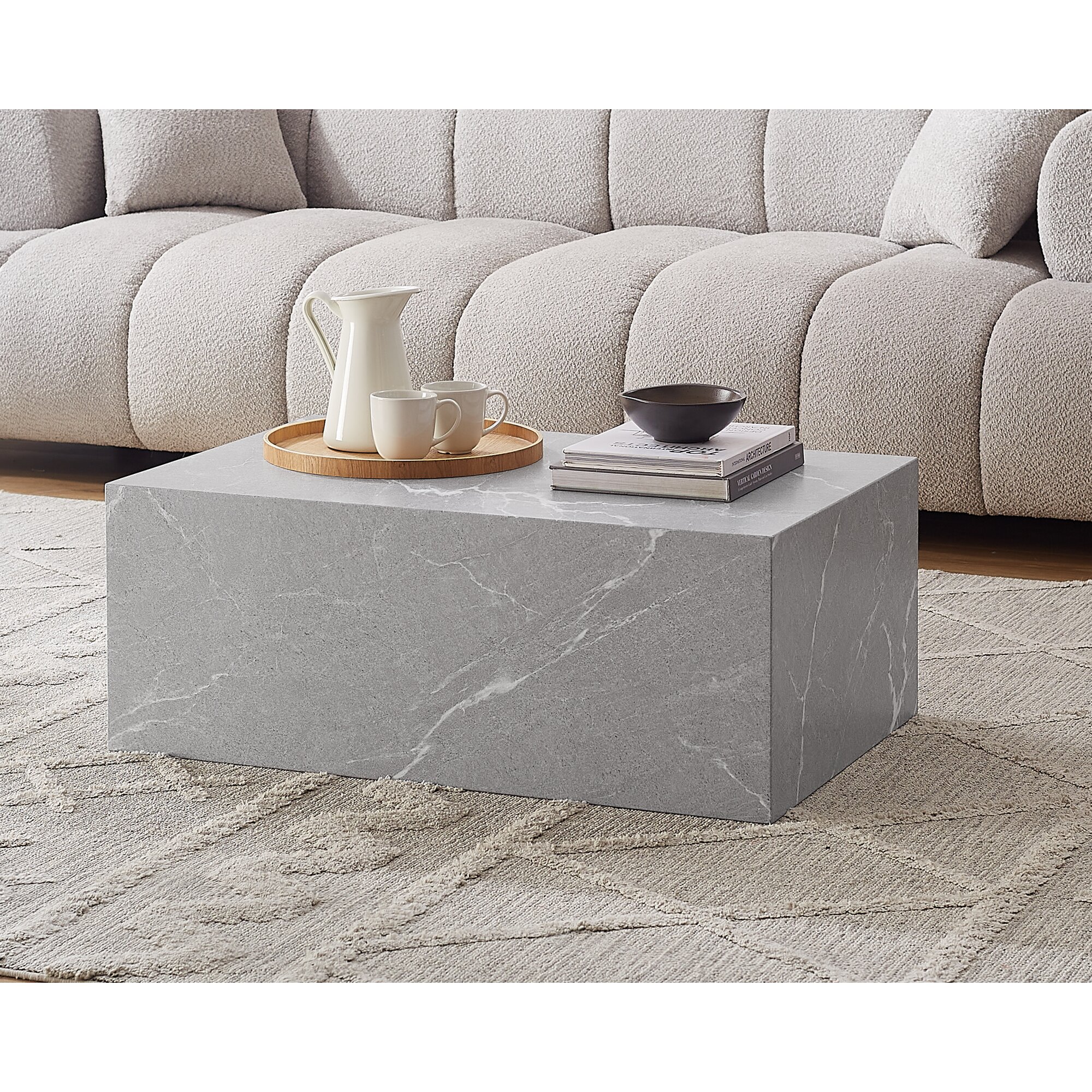 SalesFever »Aston« Couchtisch Marmoroptik grau