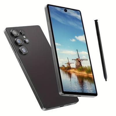 TEMU Unlock, 4g Phone With , 12gb+512gb , 6.8-inch Hd Display, 6800mah Battery, Face Recognition Unlock, Gps, Cell Phone, Holiday Gift Image