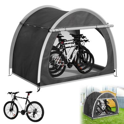TEMU Extra-large High Cover Tent - Fits 3-4 Bikes, Portable & Foldable Storage For Garage/garden, Black, Durable , Secure Bike Protection | Portable Bike Cover | Durable Bike Tent Image