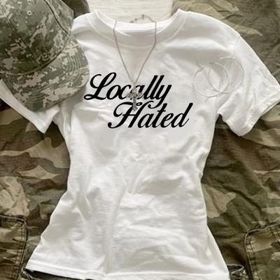 TEMU 2079 - Women's Loose Casual Summer Short-sleeve T-shirt With Stylish English Letter Print - Wzh294 Image