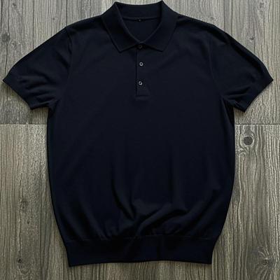 TEMU Men's Summer Classic Collar Knit Casual T-shirt Image