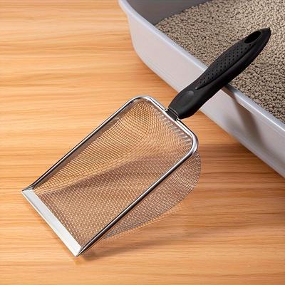TEMU Stainless Steel Reptile Sand Substrate Scoop Shovel Sifter Fine Mesh Metal Reptile Litter Cleaner Scooper For Sand Bedding Image