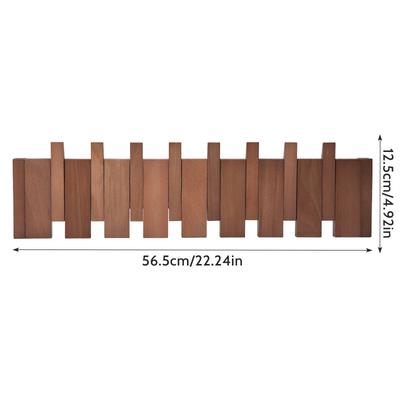TEMU Wall Mounted Piano Coat Rack Wood Entryway Wall Hook Rack For Hanging Coats Keys, Utility Hooks Image