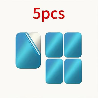 TEMU 5pcs Magnetic Car Phone Mount Metal Plates, Universal Iron Stickers For Magnetic Phone Holders, Durable And , Vehicle Electronics Accessorie Image