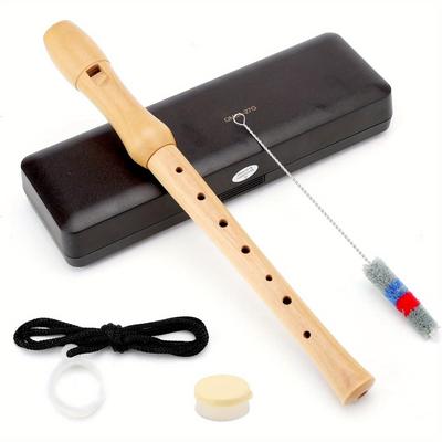 TEMU Wooden Tape Recorder, C-solano Flute Made Of Maple And German Fingerings