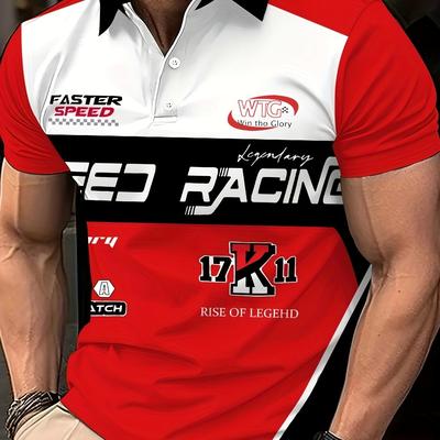 TEMU Men's Button Shirt - Breathable, Comfortable Short Sleeve Lapel Collar For Casual Attire, Spring/summer/fall Image
