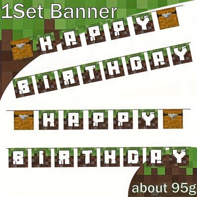 TEMU 1 Set Banner 16pcs Napkin Themed Party Decorations For Birthdays & Events, No Power Needed, Featherless Christmas Party Supplies Image