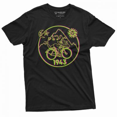 TEMU Bicycle Day 143 Tshirt Funny Bicycle Tee Acid Dr Hofmann T Shirt Image
