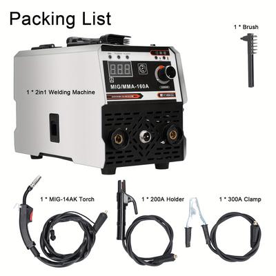 TEMU Versatile Welding Machine For Mig And Mma Processes, Suitable For Welding With Co2 Or Manually, Featuring Igbt Technology For Direct Current Inversion. Image