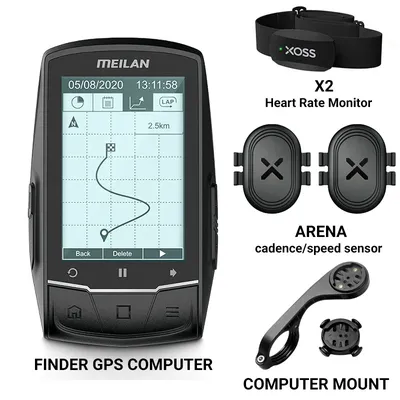 MEILAN M1 Bike Computer GPS 2.6-inch Screen Cycling Wireless Speedometer Tracker Odometer Road MTB Bicycle Navigation ANT+