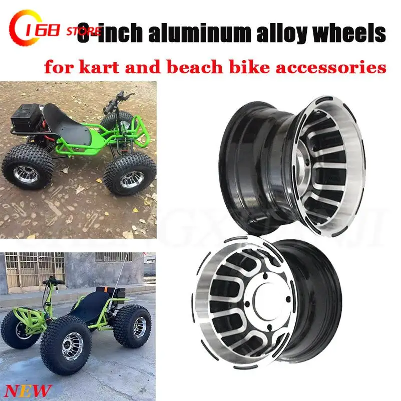 8 Zoll 8 Zoll Vorder- und Hinterradnabe, geeignet für ATV Quad ATV Karting 19x7-8 18x9,50-8 21x7-8 schlauchloser Reifen Image