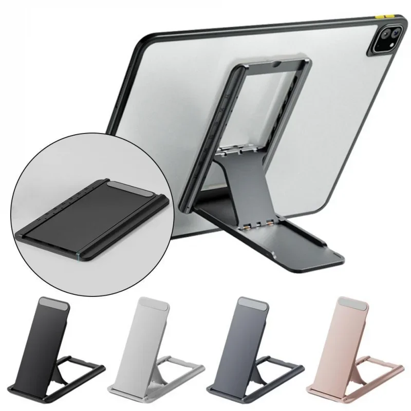 Tragbare Tablet-Ständer, faltbare Aufbewahrung, klebriger Tablet-Halter für iPad, universelle Desktop-E-Reader-Halterung, Tablet-Zubehör Image