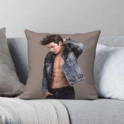 Unwiderstehlicher Ji Chang Wook quadratischer Kissenbezug, Polyester, Leinen, Samt, bedruckt, Image