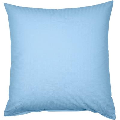 Kissenbezug JANINE "PIANO 0125", blau (bleu), B:40cm L:40cm, Mako-Soft-Seersucker, Obermaterial: 100% Baumwolle, Kissenbezüge, mit Reißverschluss, Soft-Seersucker, passend zur Bettwäsche Image