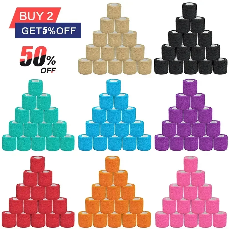 Bunte Tattoo Grip Bandage Cover Wraps, Vliesbänder, wasserdicht, selbstklebend, Fingerschutz, Tattoo-Zubehör Image