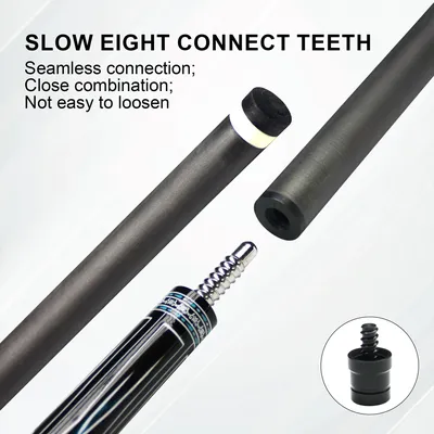 Carbon Fiber Pool Queue Welle Billard Stick 13mm 74,5 cm Professionelle Snooker Queue 3 Kissen Image
