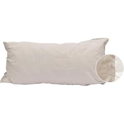 Kissenbezüge PRIMERA "Kissenbezüge »Stone Washed«, Primera (2 Stück)", beige (leinen), B:40cm L:80cm, Renforcu00e9, Obermaterial: 100% Baumwolle, Kissenbezüge, mit Stone-Washed Optik Image