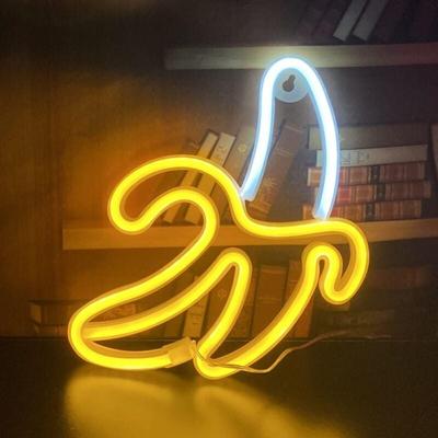 Ersandy - Bananen-LED-Neonschild – Geschenk für Kinder – dekorative Hängelampe, für Zuhause, Image