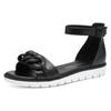 Riemchensandale MARCO TOZZI, Damen, Gr. 42, schwarz, Lederimitat, modisch, Schuhe, Keilabsatz, Sommerschuh, Sandalette, mit Zierkette Ton in Ton